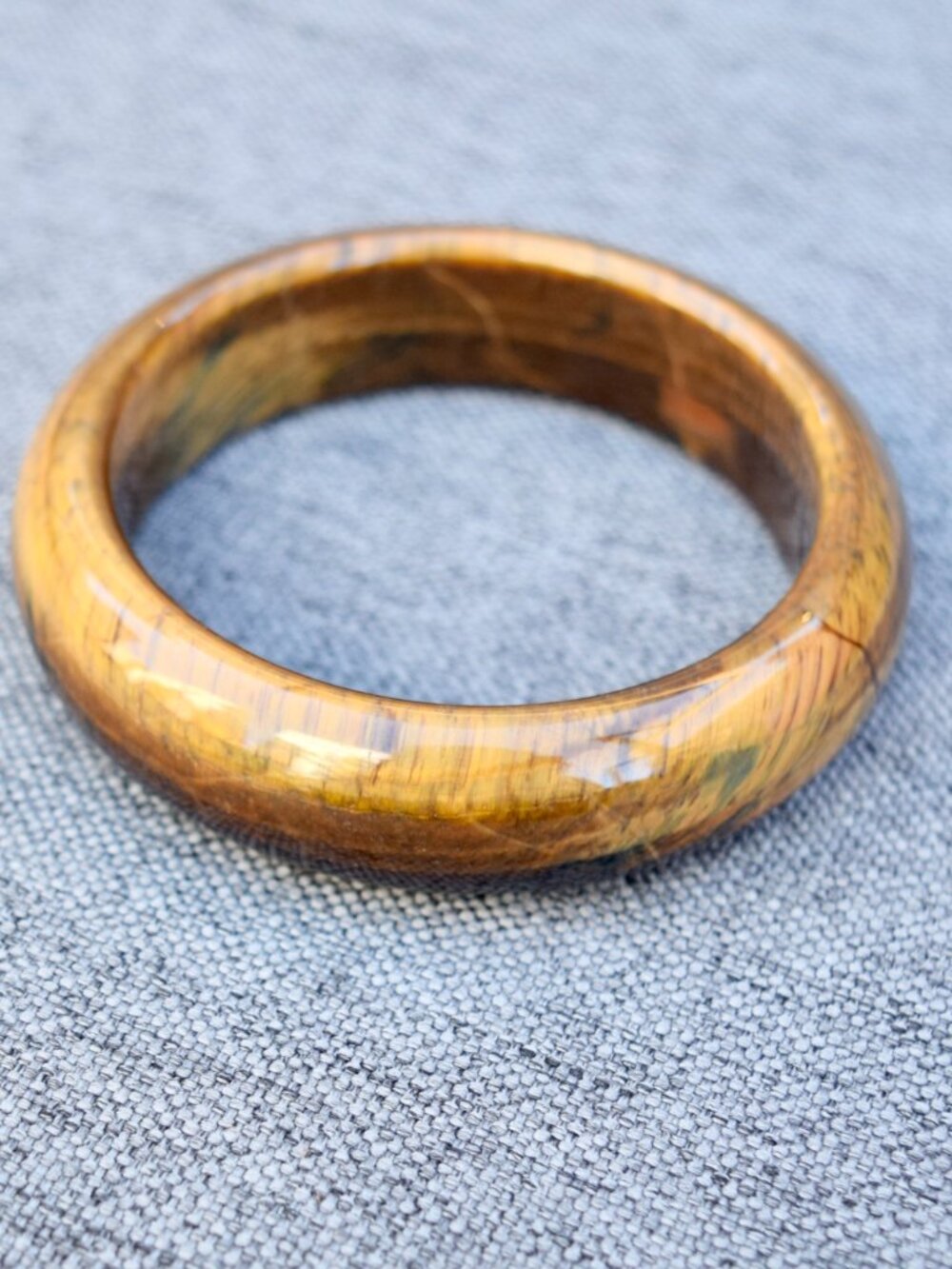 【SOLD】56.5 mm Tigerite Bangle Bracelet - Golden Tiger Eye
